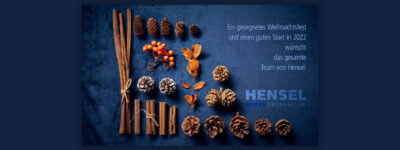 Hensel wünscht frohe Weihnachten und ein gutes neues Jahr!